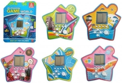 Pocket elektronische spelconsole in stervorm – Tetris blauw