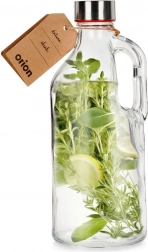 Glazen waterfles met handgreep 1,15 l