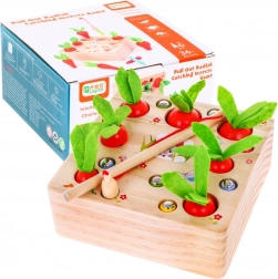 Houten spel met worteltjes