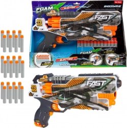 Speelgoedpistool met schuimkogels met geluid en munitie