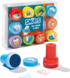 Smurfen zelfinktende stempels, set van 12 stuks