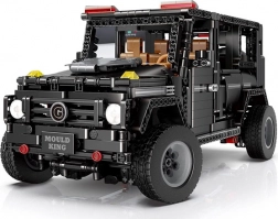 Bouwset terreinwagen 1:10, 1722 stukjes – zwart