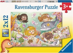 Ravensburger puzzel feeën en zeemeerminnen 2×12 stukjes