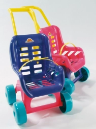 Roze poppenwagen
