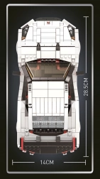 bouwset sportauto 1034 stukjes – wit