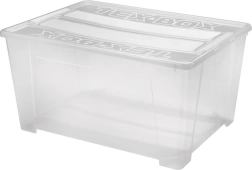 Kunststof opbergbox met deksel HEIDRUN TexBox 150 l