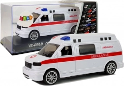 Ambulance-autootje met pull-back, met licht en sirene