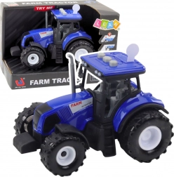 Boerderijtractor met licht en geluid, blauw 1:36