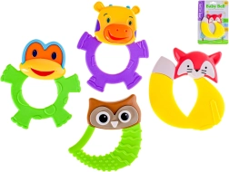 Babybijtring dierenvorm 11 cm, diverse soorten en kleuren, vanaf 3 maanden