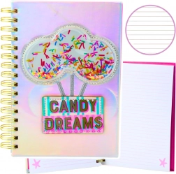 notitieboek met lijnen Candy Dreams holografisch A5
