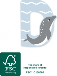 Houten letter D small foot