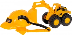 Bouwset met helm en graafmachine voor kinderen