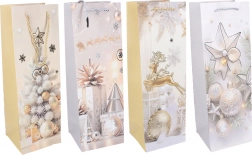 Cadeautas voor fles M Kerst 12 × 35 × 9 cm