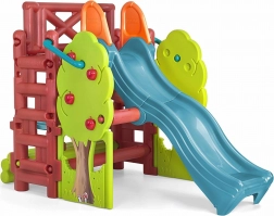 Feber kinderspeeltuin met glijbaan en tafeltje Wood House