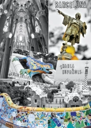 Puzzel Barcelona - collage 1000 stukjes