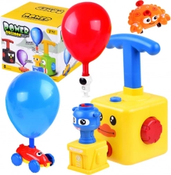 Ballonlanceerder met pomp en autootjes