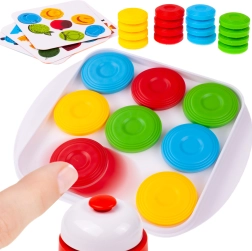 Logisch spel snelle fiches met kaarten