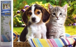 Diamond painting Vrienden in het mandje 30 × 40 cm