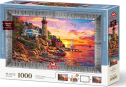 ART PUZZLE Puzzel met lijst en lijm Prachtige zonsondergang 1000 stukjes