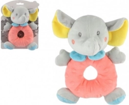 Pluche rammelaar olifant voor baby’s 14 × 20 cm