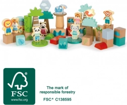 Houten bouwset Junglevrienden small foot