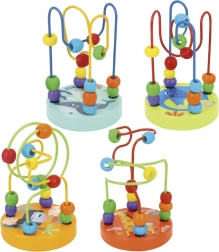 TOOKY TOY houten motorisch labyrint met kralen