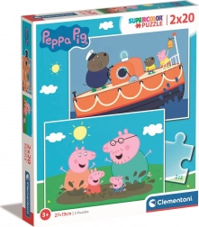 Puzzel 2x20 stukjes Peppa Pig