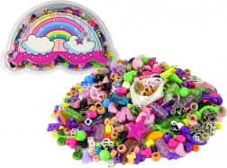 Set gekleurde kralen voor het maken van DIY-sieraden