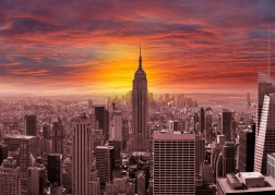 Geniet van Puzzel Zonsondergang boven de skyline van New York 1000 stukjes