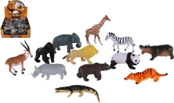 Set van plastic safari-diertjes 5–10 cm, mix van soorten