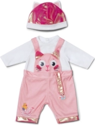 BABY born kattenjumpsuit met mutsje voor poppen van 43 cm