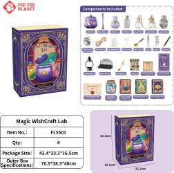 Set van de kleine alchemist met magische ketel