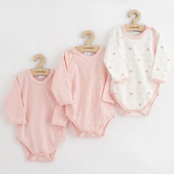 Babyromper met volledige ritssluiting NEW BABY Classic II, meisjes, 3 stuks, roze, maat 62 (3–6 maanden)