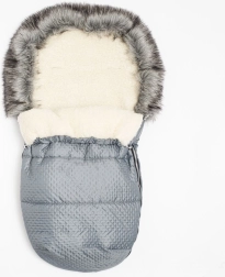Wintervoetenzak met wol New Baby Lux Wool, grafiet