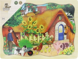 Babu houten puzzel huisje 24 stukjes
