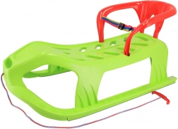 Kunststof slee met rugleuning Baby Mix Snow Star groen