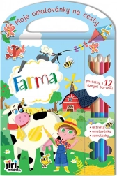 Reiskleurboek – boerderij, 96 pagina’s, stickers en 6 kleurpotloden