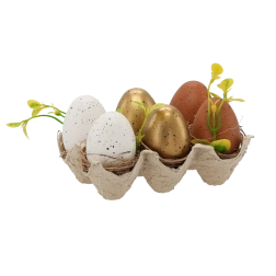 Set van paaseitjes in pastelkleuren 6 cm – 6 stuks