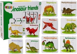 educatieve puzzel dinosaurussen – 10 paren in het Engels