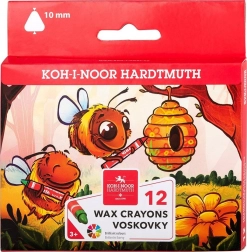 Driehoekige waskrijtjes 12 stuks KOH-I-NOOR