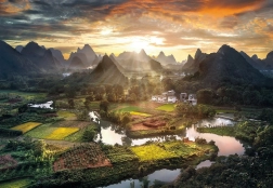 Puzzel 2000 stukjes Chinese landschap