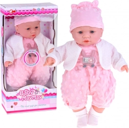 Interactieve zachte babypop 40 cm met geluiden