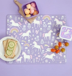 A Little Lovely Company placemat eenhoorns en regenboog