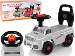 Kinder loopauto QX-5500 zilver met claxon en rugleuning