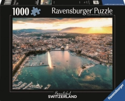 Puzzel RAVENSBURGER Zonsondergang in het hart van Genève 1000 stukjes