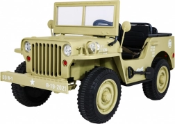 retro militair autootje 4x4 voor 3 kinderen matcha