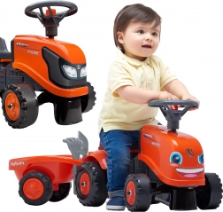 rijtractor KUBOTA met aanhanger en accessoires voor kinderen vanaf 1 jaar – FALK