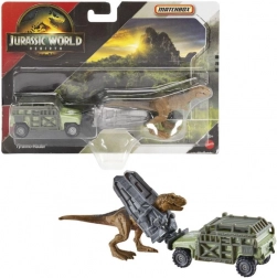 Matchbox Jurassic World dino-transporteur – speelset met voertuig en dinosaurussen