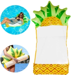 Opblaasbaar waterhangnet ananas met nylon net voor zwembad en strand