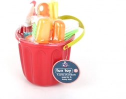 Schoonmaakset voor kinderen in een emmer